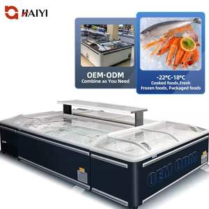 Réfrigérateur commercial congélateur îlot <span class=keywords><strong>vitrine</strong></span> pour supermarché crème glacée viande <span class=keywords><strong>vitrine</strong></span> en verre congélateur - Product Image 1