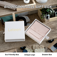 Boîte cadeau en carton avec doublure en éponge, boîte à tiroir artisanale pour bijoux et montres