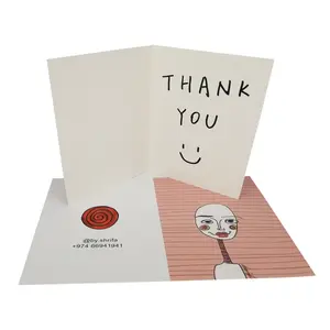 사용자 정의 로고 디자인 패션 인쇄 명함 브로셔 포스터 중소기업에 대 한 감사 카드 인사말 카드