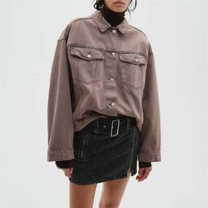 ODM/OEM moda personalizada de alta calidad moda Otoño chaqueta vaquera abrigo para mujer - Product Image 1