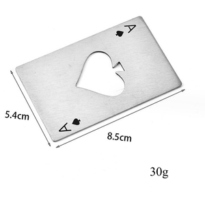 Hxy Tùy Chỉnh Chơi Thẻ Ace Của Spades Mở Chai Thép Không Gỉ Ace Poker Thẻ Bia Mở Chai Cho Giáng Sinh Quà Tặng - Product Image 3