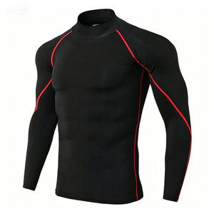 Compression T-shirt 180 Grams Knitted Formal <b>Long</b> <b>Sleeve</b> Quick Drying Basketball Running Training Clothes <b>Base</b> <b>Layer</b> Men GYM - Product Image 5