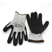 Gants de travail anti-coupure HPPE de niveau 4 avec revêtement en nitrile pour la construction, le jardinage et l'industrie