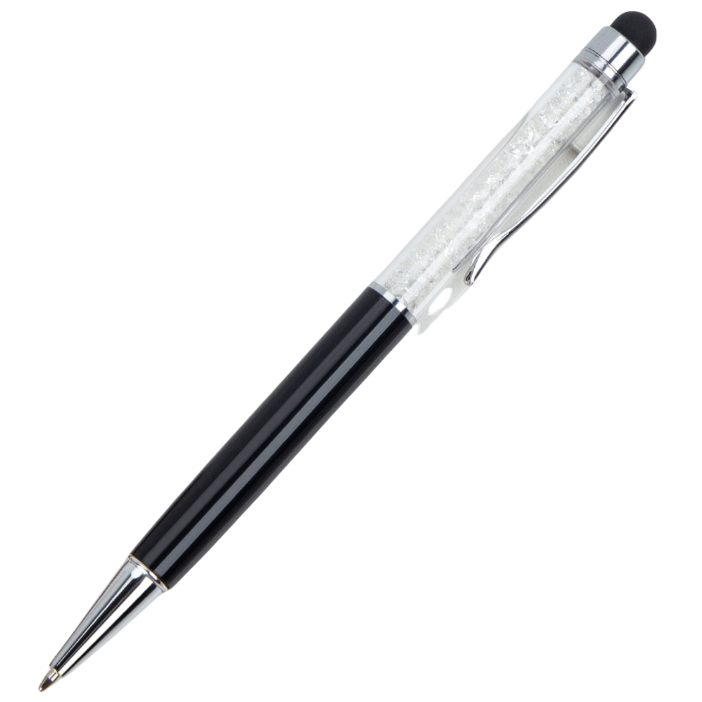Tige noire et diamant blanc