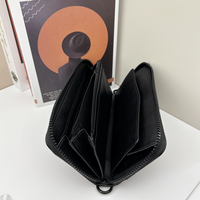 Dompet panjang pria dengan kantong koin besar tas SIM SIM tas genggam dompet kapasitas besar grosir