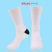 Impression numérique Concevez votre propre tube photo Chaussettes vierges blanches imprimées en 3d avec logo personnalisé par sublimation