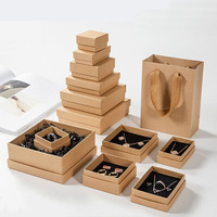 SSeeSY Luxe Personnalisée Impression Logo Étuis Boucles d'Oreilles Bracelets Colliers Bagues Boîte d'Emballage Cadeau Bijoux en Carton Papier Kraft