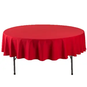 Nappe de Table de mariage rectangulaire personnalisée, ronde et multi-taille, en Polyester lavable de 6 pieds, vente en gros