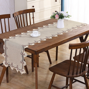 Fonte di fabbrica <span class=keywords><strong>rettangolare</strong></span> telo da <span class=keywords><strong>tavolo</strong></span> squisito solubile in acqua pizzo in poliestere tessuto <span class=keywords><strong>Runner</strong></span> semplice - Product Image 6