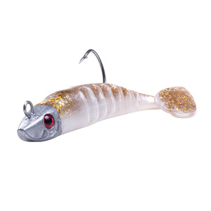 New piombo testa del <span class=keywords><strong>silicone</strong></span> shad morbido di pesca lure esche artificiali 9 centimetri 15g - Product Image 2