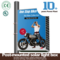 Boîte à lumière LED décorative solaire intelligente en aluminium ultra-mince 12x18 pouces, à suspendre au mur, haute luminosité, à intensité variable, avec minuterie