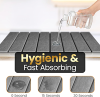 Tapis en terre de diatomée CC Luxury, logo et design personnalisés, pliable, 18''x15'', séchage rapide, ultra absorbant, antidérapant