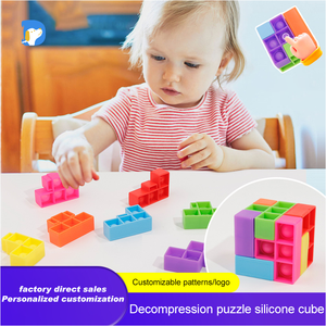 3D Tetras Rusia menara silikon blok bangunan keseimbangan Set pendidikan DIY konstruksi & Model mainan untuk usia <span class=keywords><strong>2</strong></span>-13 + - Product Image 4