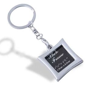 Fashion Heart Shape Zinc Alloy Silver Metal Light <b>Keychain</b> UV Printing <b>Photo</b> Frame Promotion DIY Gifts - Product Image 4