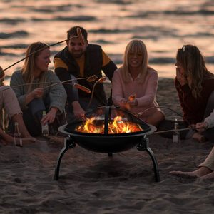 Pozzi di fuoco portatili all'aperto <span class=keywords><strong>a</strong></span> <span class=keywords><strong>legna</strong></span> fumatore <span class=keywords><strong>carbone</strong></span> Barbecue griglia fuoco pozzo ciotola Patio piccoli pozzi di fuoco fuori campeggio Barbecue - Product Image 2