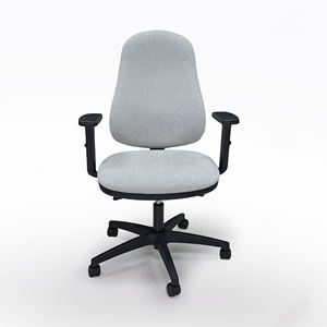 CHAISE DE BUREAU LOGICA EN TOILE TISSU GIVRÉ - Product Image 1