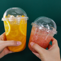 Gobelets en plastique PP à paroi simple de 500 ml et 700 ml avec couvercles, personnalisables avec logo, jetables, écologiques, de qualité alimentaire, pour boissons froides, transparents, pour bubble tea, vente en gros