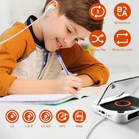 Pemutar CD Portabel dengan Layar, Output Audio USB, Pemutar Disk Mini untuk Rumah, Mobil, dan Laptop