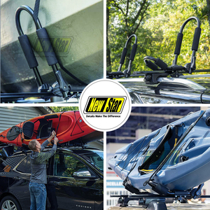 Portaequipajes de Techo Resistente para Kayak, 2 Pares, Tipo J, Universal, Tamaño Estándar, para Canoa, Bote, Tabla de Surf, Esquí, para Vehículo - Product Image 6