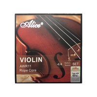 Cordes de violon Alice AWR11 de qualité supérieure, âme en fil métallique
