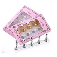 5 pièces/paquet Support magnétique pour vernis à ongles, présentoir d'entraînement, présentoir doré, argenté, rose doré, présentoir pour vernis gel, outils