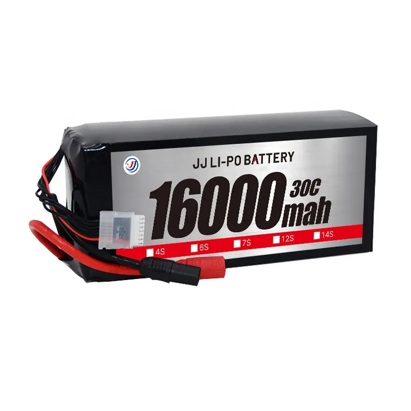 JJ High Discharge Rate Battery 16000mah 22000mah 30000mah 3s 6s 12s Lipo Drone Battery 22.2V 44.4V 25C