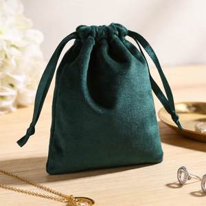 Luxury Soft <b>Wedding</b> <b>Gift</b> <b>Bags</b> Drawstring Packing Jewelry <b>Bag</b> for Ring Necklace Velvet Jewelry Pouch Custom - Product Image 4