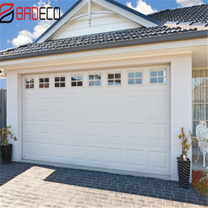Porte de <span class=keywords><strong>garage</strong></span> sur mesure 12x7 16x8, en acier sectionnel, en métal, <span class=keywords><strong>double</strong></span> portes de <span class=keywords><strong>garage</strong></span> coulissantes avec fenêtres - Product Image 1