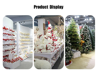 Vente en gros Collection de boules de Noël peintes Décorations de boules rondes en plastique Décorations suspendues pour sapin de Noël