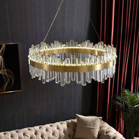 Lustre vintage français pour villa de luxe, style américain moderne, salle à manger, escalier