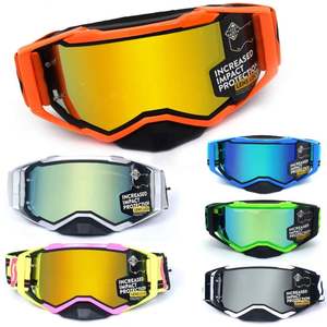 Lunettes de motocross anti-buée - Prêtes à l'emploi, ultra-légères, monture en TPU, lunettes de moto tout-terrain pour hommes - Product Image 1