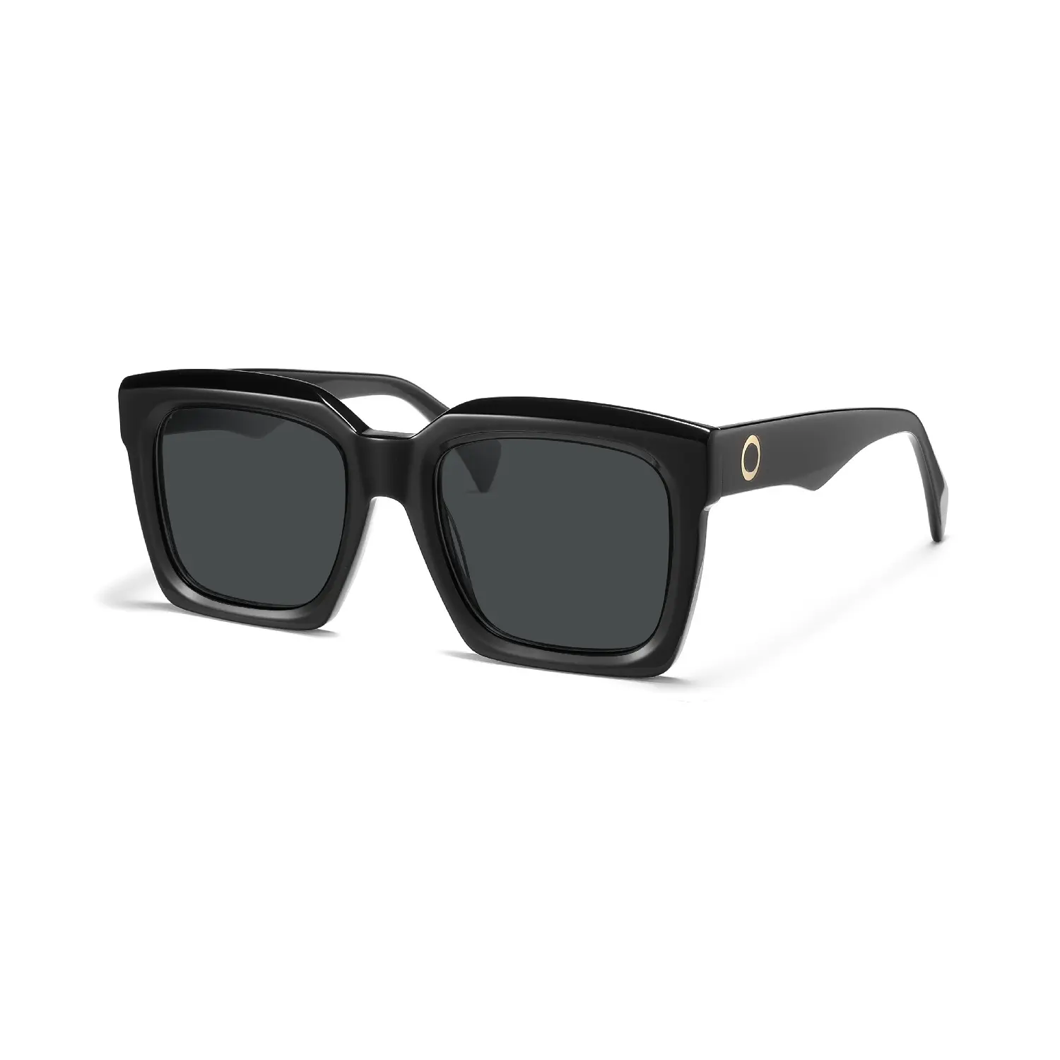 Alta calidad mano brillo Uv400 Tac puede personalizar sombra de ojos polarizado Logo acetato Unisex gafas de sol extravagantes