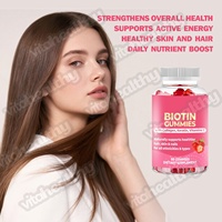 Vitahealthy OEM ODM Usine de vente en gros de gommes vitaminées saines sans sucre pour femmes, gommes vitaminées à la biotine, saveur naturelle