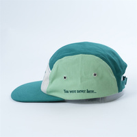 Gorros de campamento no estructurados de 5 paneles bordados personalizados, gorros de correr de algodón con logotipo bordado en diferentes colores