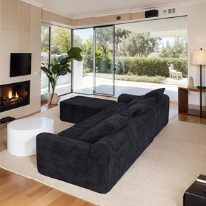 Compression Sectional Convertible Set Comfy Chaise Boneless L-Shape <b>Sofa</b> Deep Seat Eco-Friendly Durable Modular Apartment - Product Image 3