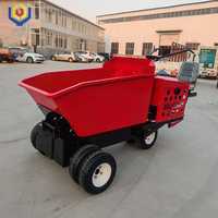 Mini-dumper à essence à 6 roues motrices avec capacité de charge de 800 kg et système entièrement hydraulique pour la construction