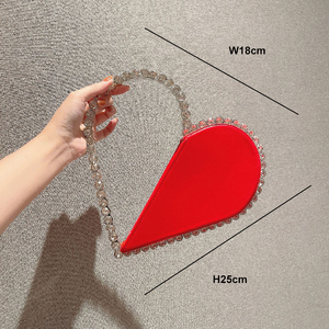 Paparazzi PA0555 Túi Xách Tay Và Ví Cầm Tay Oem Cho Nữ Ví Cầm Tay Da Thuần Chay Đính Đá Pha Lê Hình Trái Tim Nhỏ Cho Nữ Túi Buổi Tối - Product Image 3