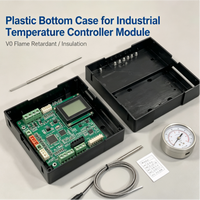 Boîtier inférieur en plastique ABS ignifuge moulé par injection pour contrôleur de température, composant de module PLC