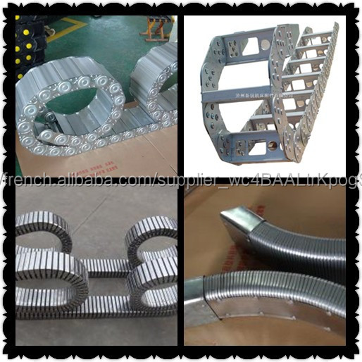 CNC Machines Flexible TLG Type Longueur Adaptée Aux Besoins Du Client En Aluminium Chaîne de Dragage de Câble En Acier