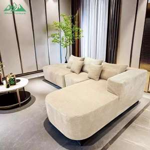 Canapé-lit convertible extensible de luxe Wayon en mousse compressible, ensemble de salon moderne sans pieds pour salon et villa - Product Image 6