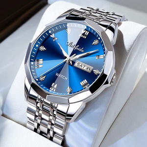 Trendy quartz <b>watch</b> for men with skeletonized case back business-style waterproof luminous and fashionable. - Product Image 4