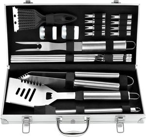 <b>Heavy</b> <b>Duty</b> Stainless Steel Complete Grilling Utensil LFGB & SGS Certified Multifunction Dishwasher Safe BBQ <b>Tool</b> Set 12-Piece - Product Image 1