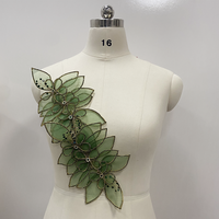 Fil de Travail 3D pour Robes, Fil Métallique en Organza, Perles, Fleur, Corsage de Mariée