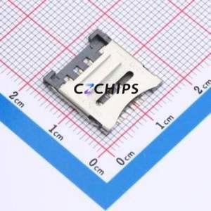 SIM201-GZ6PH15 SIM Card Connector SMD Connector Flip Cover Type Micro SIM Card Card Holder No Card Detection - Product Image 1