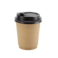 Gobelets à café jetables en papier kraft à paroi simple 8oz 14oz 12oz 16oz 22oz