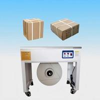 Mesin Pengikat Semi Otomatis 207 High Table Dual Motor PP Strap Box untuk Gudang