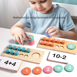 Servizio professionale per bambini numero di legno strumenti di insegnamento sensoriali Juguetes operazione matematica Puzzle giocattoli per bambini ragazzi ragazze - Product Image 5