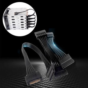 Adaptateur de câble d'extension de convertisseur de disque dur SATA Power 15 broches 1 mâle vers 5 femelles Jack Splitter <span class=keywords><strong>HDD</strong></span> SSD - Product Image 2