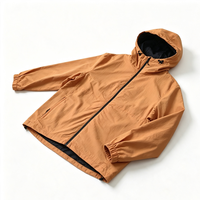 Veste coupe-vent en polyester pour homme, écologique, à séchage rapide, avec capuche, fermeture éclair sur le devant, personnalisable, légère, avec cordon de serrage, résistante à l'eau