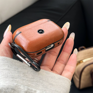 Funda de Cuero de Lujo con Acabado de Cera para <span class=keywords><strong>Apple</strong></span> <span class=keywords><strong>Airpods</strong></span> 1 2 3 4 Pro 2, Cubierta para Auriculares Inalámbricos, Caja de Carga para <span class=keywords><strong>Airpods</strong></span> Pro 3 - Product Image 4